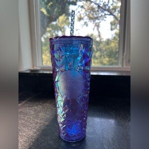 Starbucks Blue and Purple Geometric Tumbler